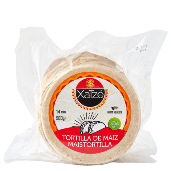 TORTI XATZE 500 GR MAIZ 14 CM BLANCAS (36 UN)