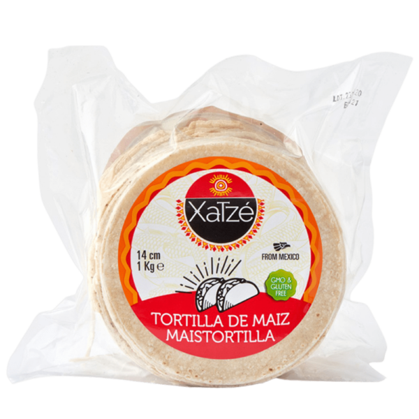 TORTI XATZE 1 KG MAIZ 14 CM BLANCAS (18 UN)