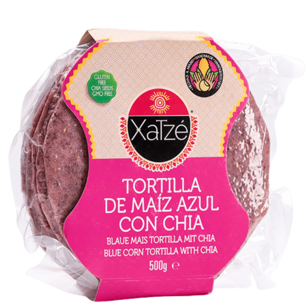 TORTI XATZE 500 GR MAIZ AZUL CON CHIA