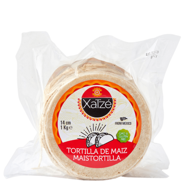 TORTI XATZE 1 KG MAIZ 14 CM BLANCAS (6 UN)