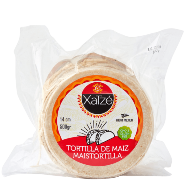 TORTI XATZE 500 GR MAIZ 14 CM BLANCAS (12 UN)