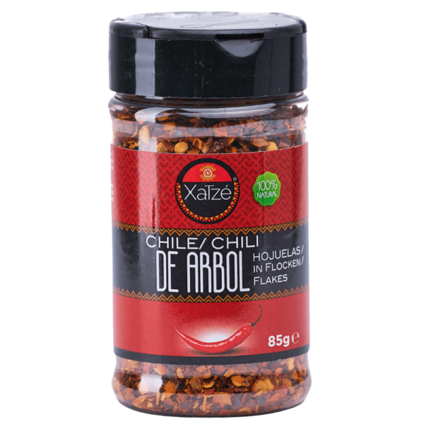 CHILE XATZE 85 GR CHILE ARBOL HOJUELAS